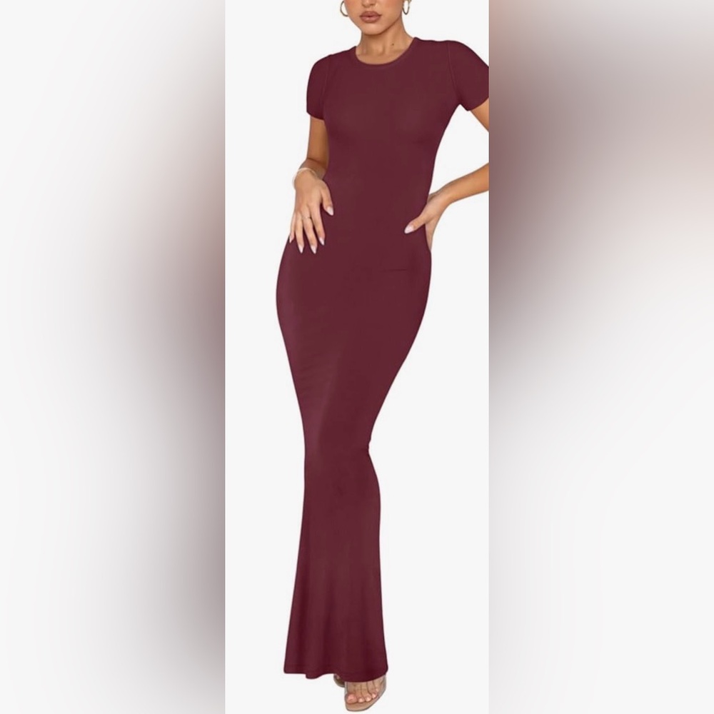 Trendy boutique Wine Bodycon Maxi Pencil Skirt